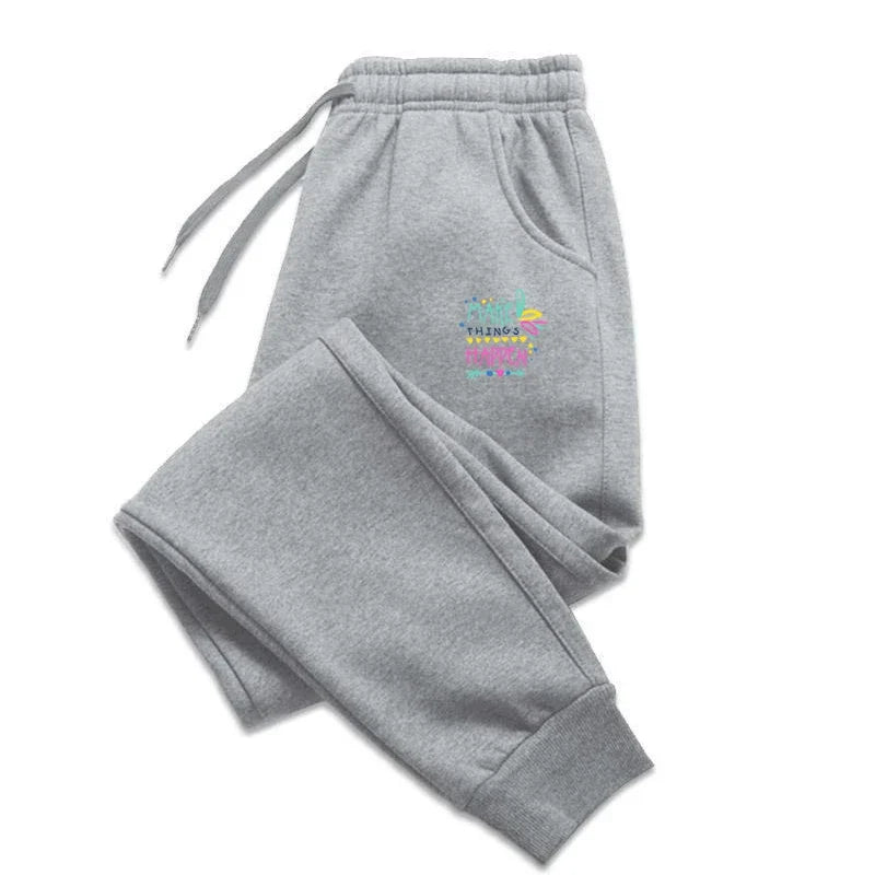 High Quality Fashion Versatile Womens Mens Outdoors Elastic Waist Jogging Casual Sweatpants Sport Trousers
