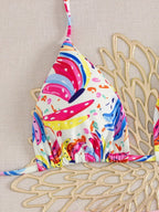 Bikini Print Swimsuit Beach Sexy Ladies Swimwear Seaside Vacation