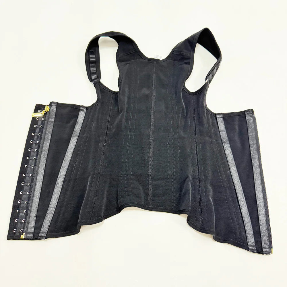 Body Shaper Shapewear Women Double Tummy Control Compression Waist Trainer Corset Adjustable Zipper and Hook-eyes Flat Belly