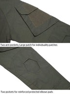 Men's Outdoor Tactical Shirts Long Sleeve Outfit Combat Shirt 1/4 Zipper Ripstop Tops Workwear pullover Camo Airsoft T-Shirts