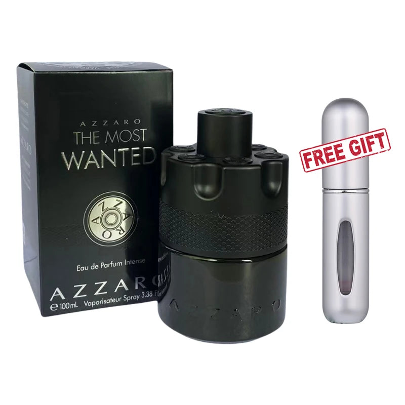 100ML Azzaro The Most Wanted Parfum Mens Cologne Luxury Perfumes For Men With 5ml Bottom Charge Perfume Refillable Bottle