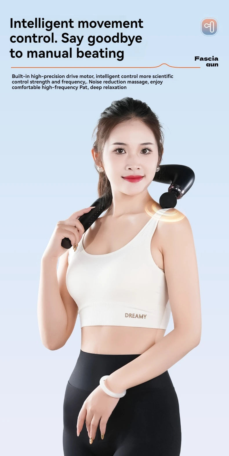 2025 Smart Fascia Gun Electric Massager Massage Hammer Electric Fascia Gun Home Handheld Hammer Back Artifact Christmas Gift