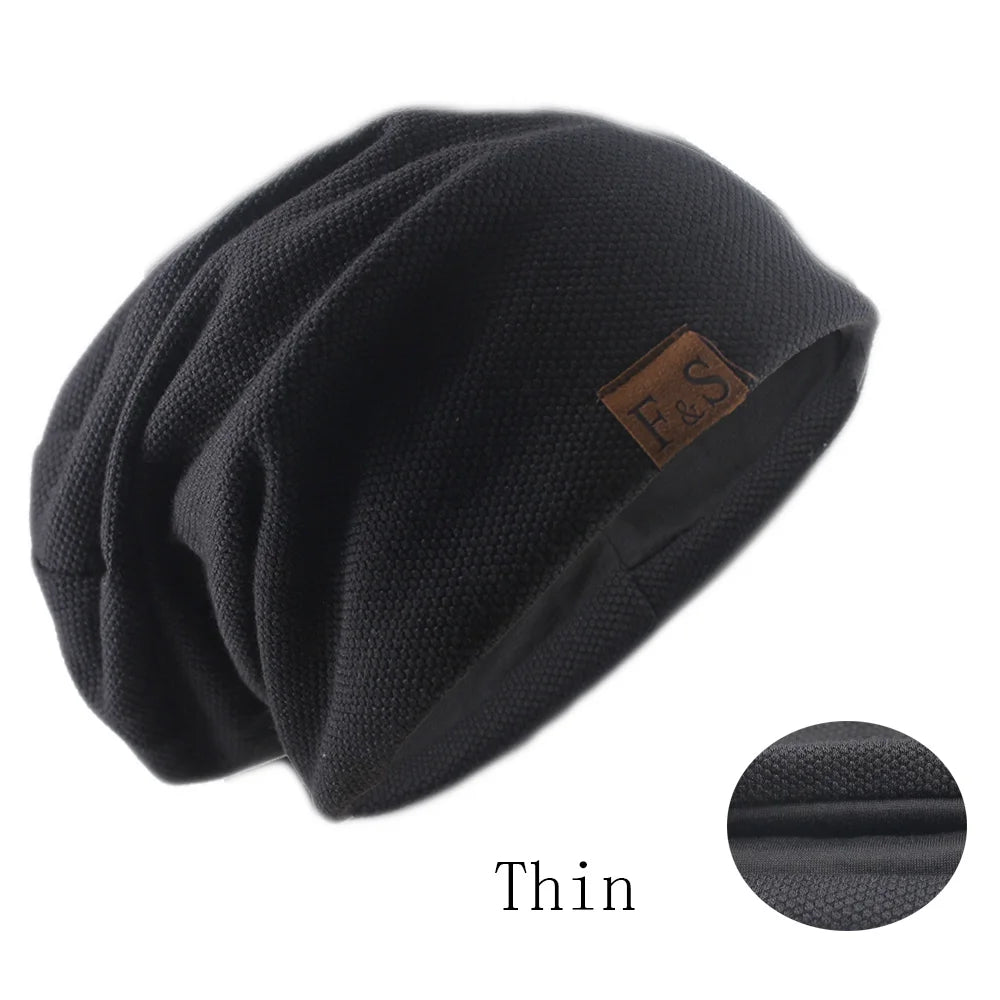 Fashion Bonnet Hat For Men And Women Autumn Knitted Solid Color Skullies Beanies Spring Casual Soft Turban Hats Hip Hop Beanie