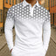 Men's Geometic Golf Polo Long Sleeve Polo Shirts Athleisure Daily Wear 3D Prints Breathable Buttons Tops 2025 Fall Winter