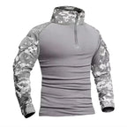 Men's Outdoor Tactical Hiking T-Shirts,Hunting Camouflage Long Sleeve Hunting Climbing Shirt,Male Breathable Sport Clothes