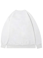 Men's autumn and winter fashionable casual loose futune letter graphic printed long sleeved round neck sweatshirt
