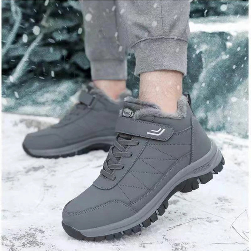 Winter velvet men's shoes Top Quality Casual Snow Boots Waterproof Warm Men boots Outdoor male Trekking Sneaker Botas Zapatos