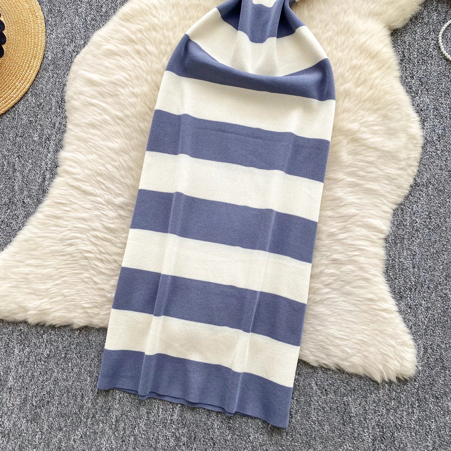 2025 & 2026 Lady New Stripes Ins Fashion Sexy Package Hips Bodycon Dress  Summer Knitted Spaghetti Straps Outfits Maxi Long Women Dress