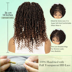 14Inch Full Lace Braided Wigs Synthetic Lace Frontal Twisted Braids Wigs with Baby Hair Knotless Box Braids Wig for Black Women