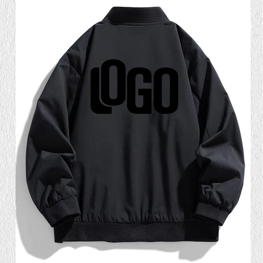 2026 autumn new men's pilot jacket fashion casual light solid color baseball uniform sportswear jacket, DIY LOGO S-4XL