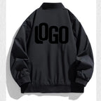 2026 autumn new men's pilot jacket fashion casual light solid color baseball uniform sportswear jacket, DIY LOGO S-4XL