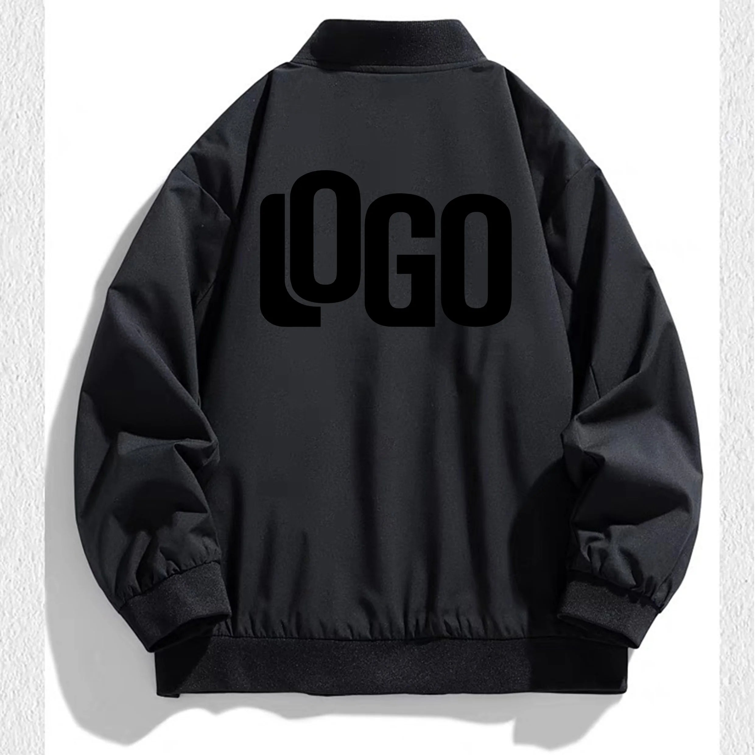 2026 autumn new men's pilot jacket fashion casual light solid color baseball uniform sportswear jacket, DIY LOGO S-4XL