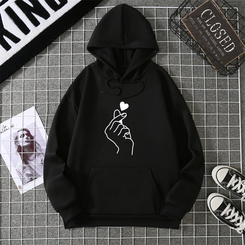 2025 Winter New Women's Hoodie High Street Unisex style Double Pockets Sweatshirts Outerwear Plus-Size Women's Clothing CYXX241