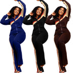 Tracksuit Women Pants Set Two Piece Set Autumn Winter Zipper Jacket Tops Suits Jogging Vintage Patchwork Outfits Y2k Streetwear