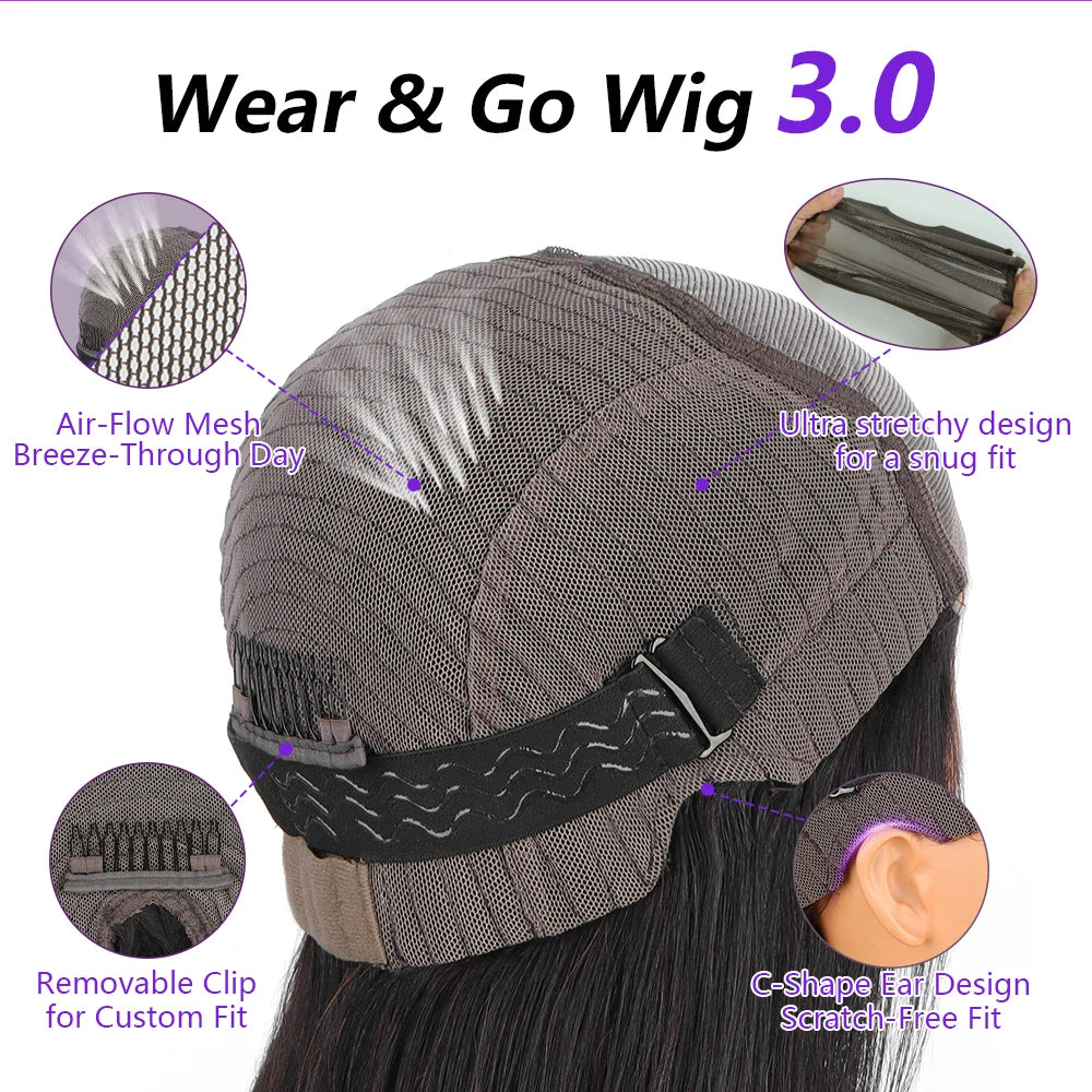1B/99j Burgundy Highlight Lace Front Wig 30 Inch 5x5 Glueless Body Wave Wear And Go Wigs Brazilain Red Colored Human Hair Wigs