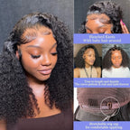 Deep Wave Bob Lace Front Human Hair Wigs Short Bob Wig 13x4 4x4 Lace Frontal Wigs Brazilian Black Pre Plucked Curly Human Hair