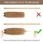 Honey Blonde Feather Crochet Human Hair Extensions Curly Invisible Miracle Knots Pre-Separated Crochet Hair for Women