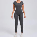 2026 Yoga Jumpsuit Fitness Sports Overalls Gym Clothing Set Wear Pilates Workout Clothes Women Short Sleeves Outfit Activewear