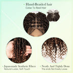14Inch Full Lace Braided Wigs Synthetic Lace Frontal Twisted Braids Wigs with Baby Hair Knotless Box Braids Wig for Black Women