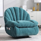 Power Recliner Chair Swivel, Comfortable Soft Fabric Shell Shape with Storage 360 Swivel Electric Big Tall Single Reclining Sofa