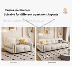 Italian Minimalist Sofa Modern Luxury Living Room Couch Straight Sofa Set Persons Genuine Leather Upholstered Furniture JT40