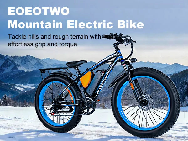 EOEOTWO Electric Bike,1500W Peak Ebikes for Adults, 26'' Fat Tire Best Ebike for Men, 70 Miles with 960Wh Battery, 25-30MPH Max Speed Bicycles, 330LB Capacity