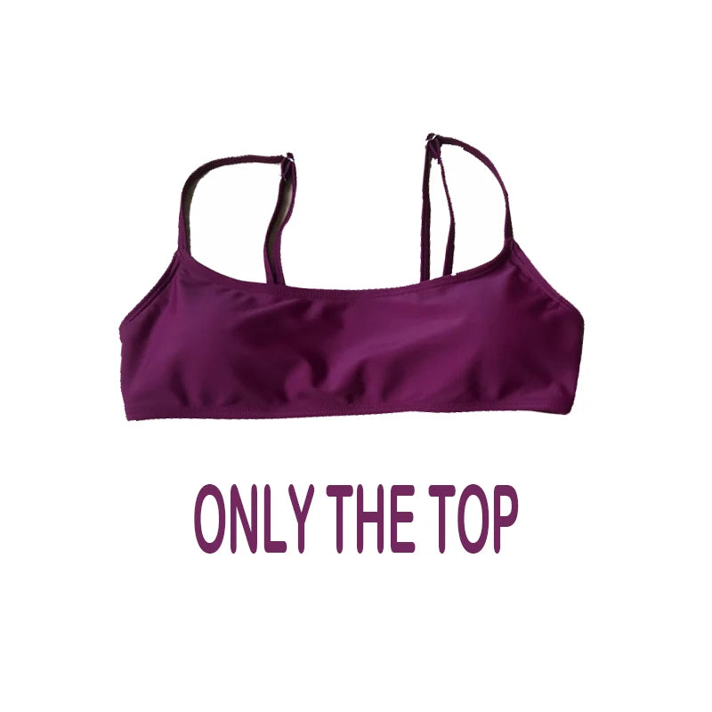 Brazilian Bikini 2022 Bathing Suit Women Swimsuit Plus Size Solid Swimwear Sexy Bandeau Bikini Set Push Up Maillot De Bain Femme