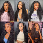 Kinky Curly 13x4 Lace Front Human Hair Wigs For Women 30 inch Indian Deep Curly Lace Frontal Wig Wet And Wavy Lace Closure Wigs