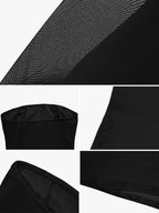 Sexy Black Strapless Bodycon Dress for Women Club Party Evening Gown