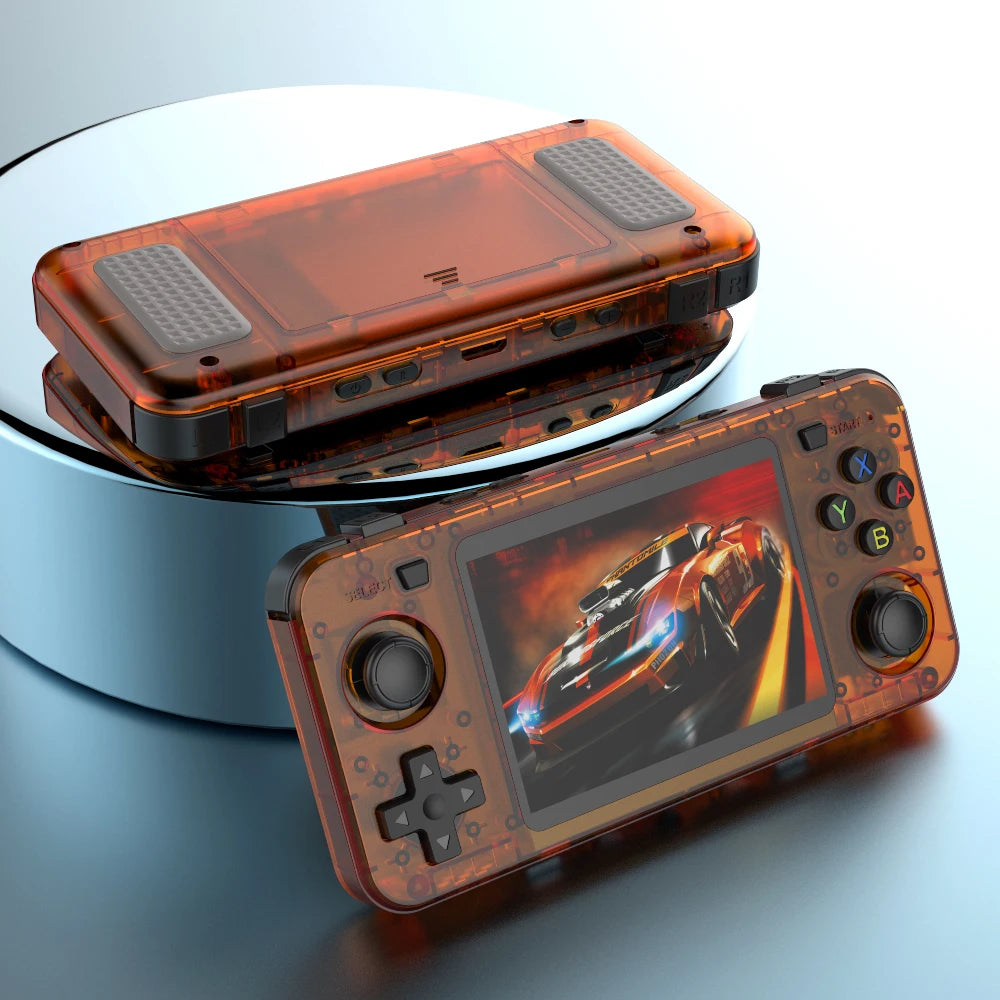 BOYHOM New R36H Handheld Game Console 3.5-inch IPS Screen Linux RK3326 Retro Video Games Player 3000 mAh 64G 10000+ Classic Game