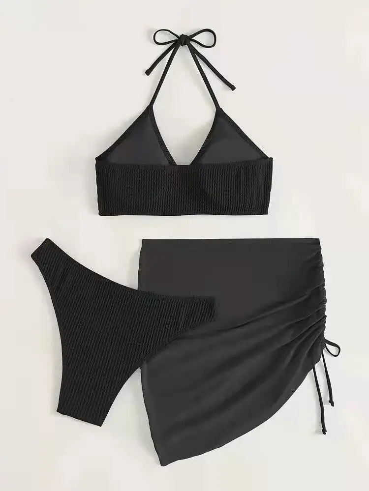 Brazilian Thong Bikini 2026 Women With Skirt Sexy Swimwear Female Padded Swimsuit Push Up Beachwear Bathing Suit Biquini Summer
