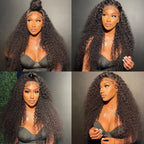 Kinky Curly 13x4 Lace Front Human Hair Wigs For Women 30 inch Indian Deep Curly Lace Frontal Wig Wet And Wavy Lace Closure Wigs