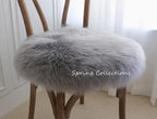 35/40/45CM 100% Pure Sheepskin Wool Hairy Floor Carpet Rugs Round Chair Cushion Seat Pad Covering Soft