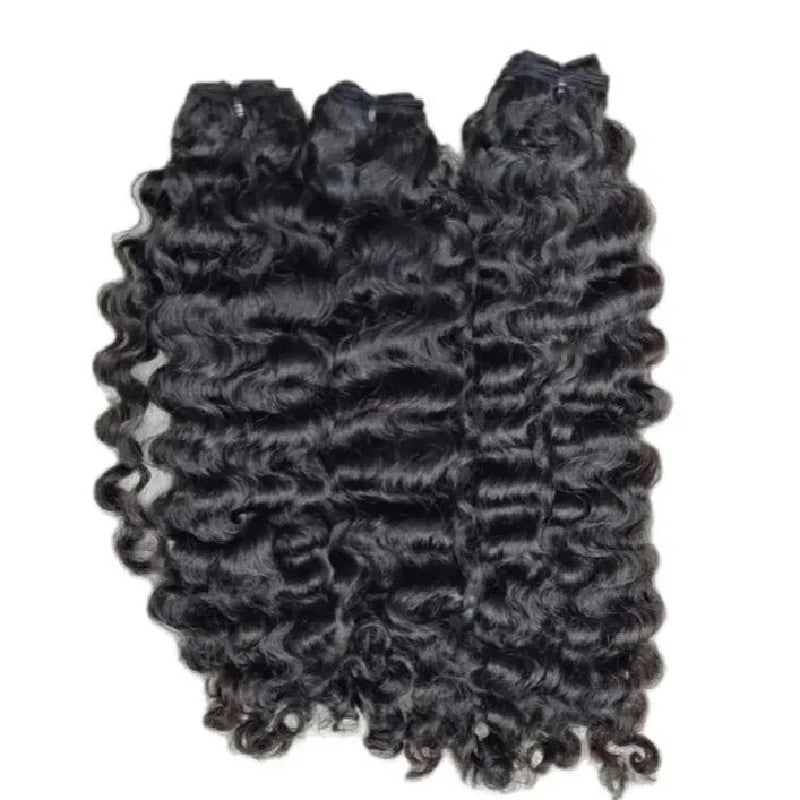Raw Loose Curly Bundles Indian Human Hair 12A Grade Cuticle Aligned Wavy Human Hair Extensions Weft Big Spiral Curl Hair Bundle Secondary image
