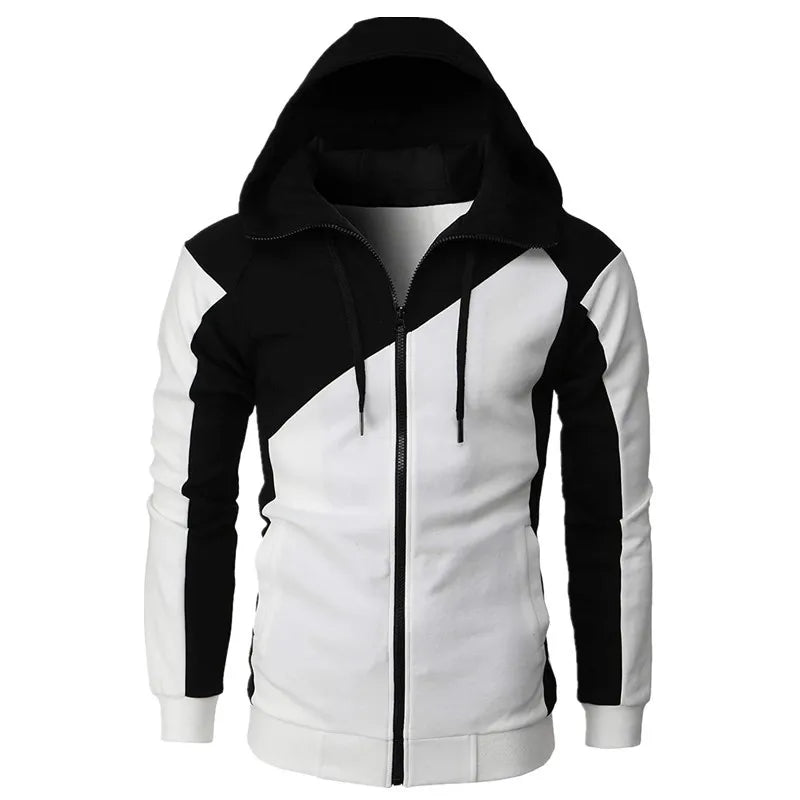 2024 New Autumn Men Sweatshirts Long Sleeve Jacket Hoodie Zipper Closure Jacket Male Hoodies Sweatshirt Slim Fit Male Clothing