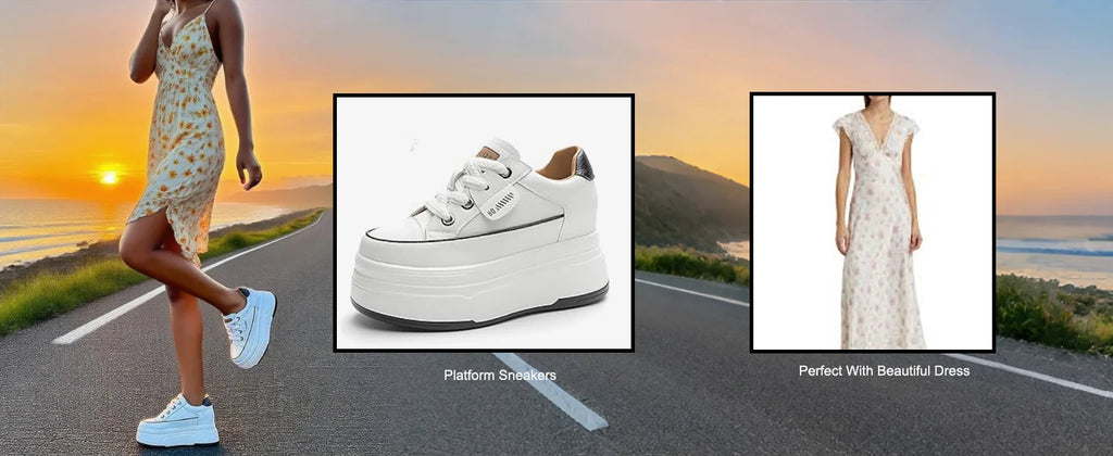 Fujin 9cm Cow Suede Genuine Leather Women Vulcanized Shoes Platform Wedge Skate Boarding High Brand Heels Casual Summer Shoes