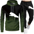 Spring and Autumn 2026 New Men's pullovers + jogging Pants two-piece set fashionable outdoor casual men's hooded sportswear set
