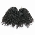 Kinky Curly Feather Crochet Braid Human Hair Extensions Knotless Pre-Separated Crochet Hair Extensions Human Hair Natural Color