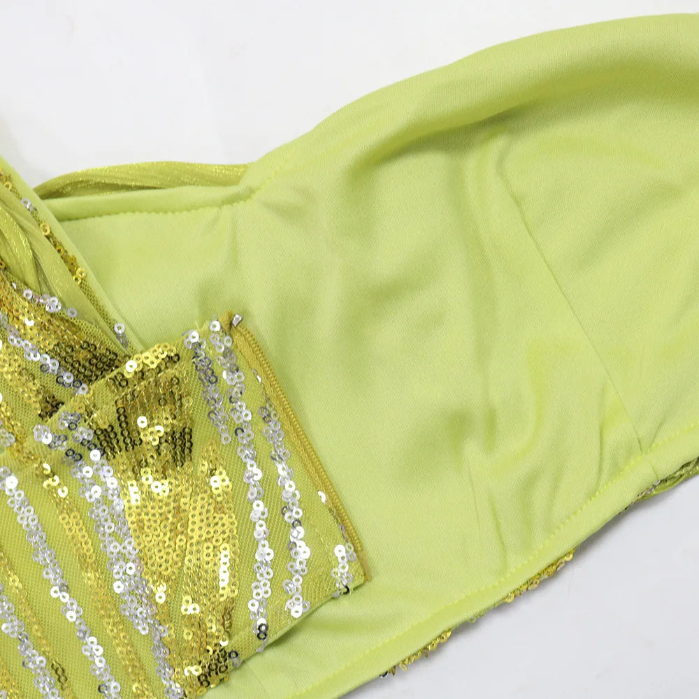 Sexy One-shoulder Long Summer Dress Sequin Birthday Holiday Elegant Party Evening Dresses Luxury Womens Prom Dresses XSY29