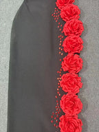 3D Flower Strapless Dress Party Dresses Ropa De Mujer French Banquet Elegant Gown Vestidos فساتين سهرة فساتين نسائيه انيقه