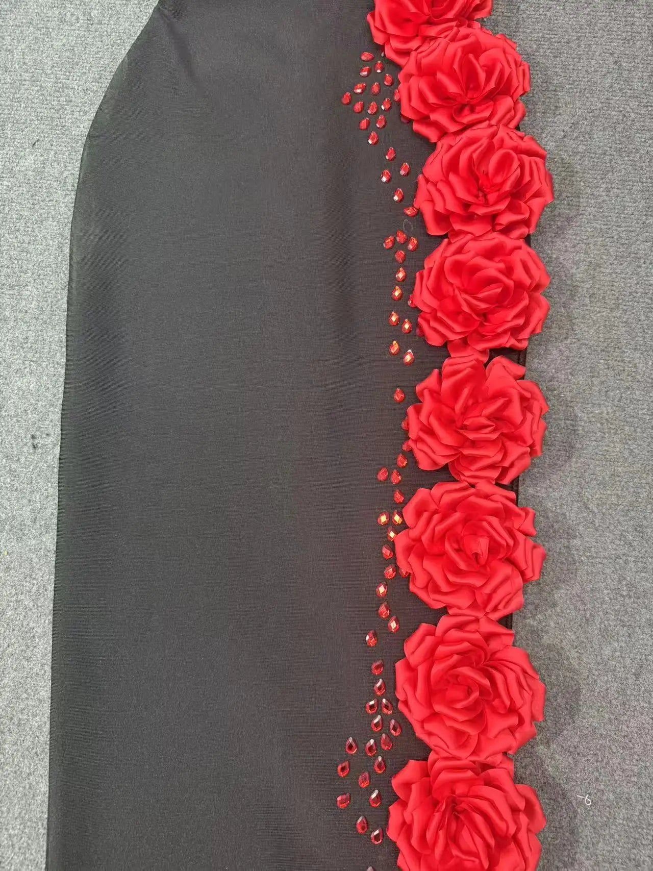 3D Flower Strapless Dress Party Dresses Ropa De Mujer French Banquet Elegant Gown Vestidos فساتين سهرة فساتين نسائيه انيقه