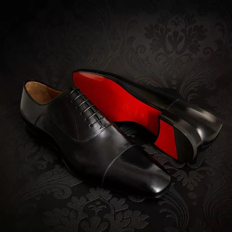 Men's Red Sole Oxford Shoes Business Office  Breathable Lace-up Shoes for Men  Chaussure Homme Secondary image