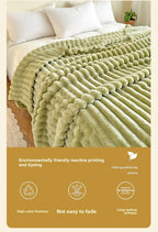 Thickened Material Suitable for Bedroom 1 Piece of Plush Blanket with Wide Terms, Solid Color Multifunctional Flannel Blanket