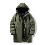 Winter new style cotton coat for men 2026 snap-closed hooded jacket neutral style mid-length workwear cotton coat for men