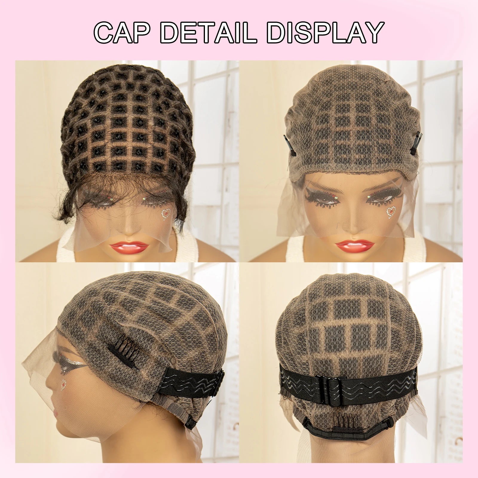 Braided Wig Cap for Crochet Braids Full Double Lace Braided Wig With Baby Hair Suitable for Making Crochet Wigs