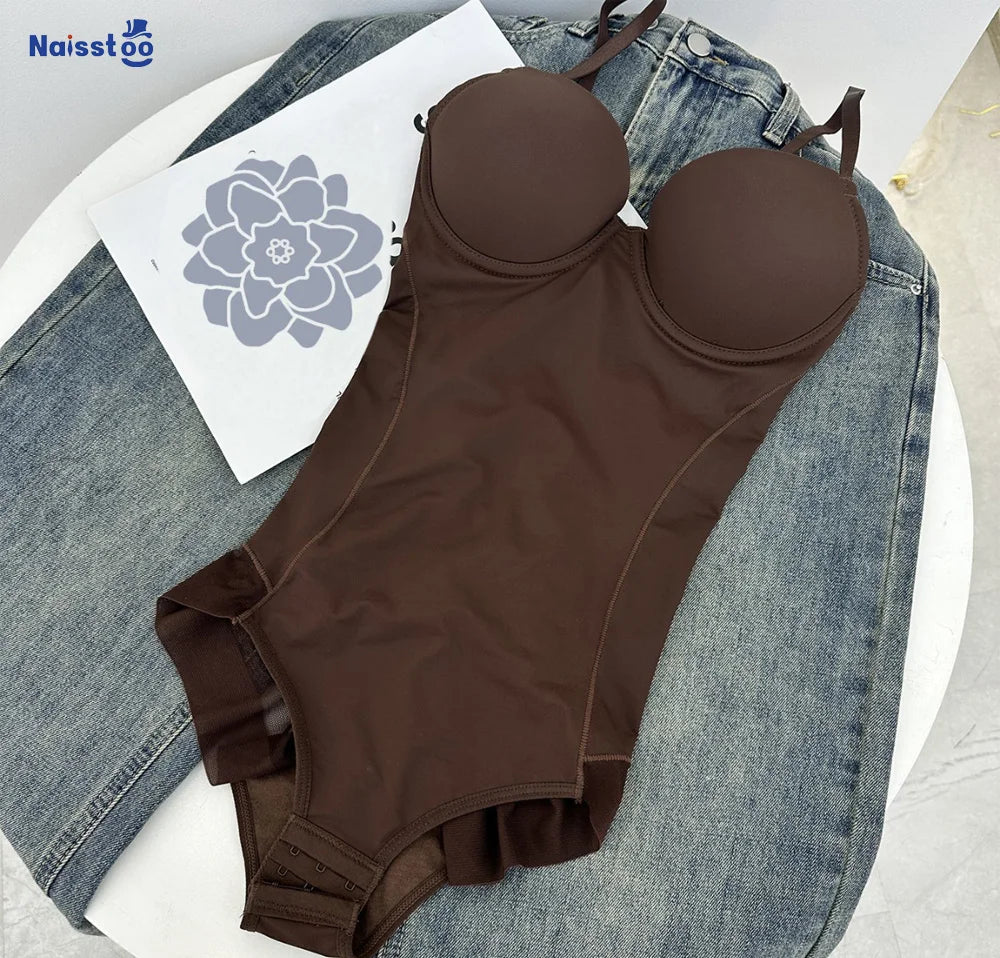 Naisstoo Women Shapewear Bodysuit for Tummy Control Seamless Body Shaper Thong Jumpsuit Bras Main image