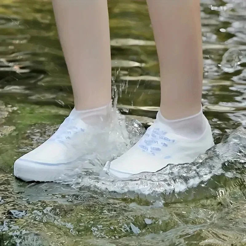 Shoe Waterproof Cover 1 Pair of Outdoor Rubber Rain Boot Covers Silicone Waterproof Shoe Covers Rainy Day Shoe Covers Shoes Gear
