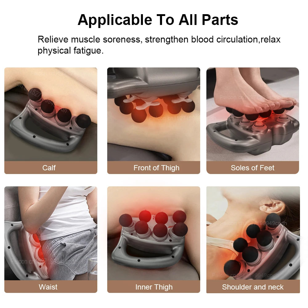 Fascia Massage Gun High frequency Body Neck Shoulder Back Waist Massager Professional Muscle Massage Machine 16-Head Fascia Gun Secondary image