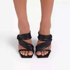 Women's sandals simple high heels fashion slippers casual versatile shoes summer new sexy shoes Europe and America 2024
