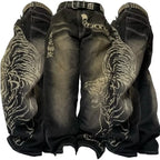 Gothic New Fashion Heavy Industry Washing Equipment Multi-pocket Jean Women Y2K Rock Popular Hiphop High Waist Wide-leg Trousers
